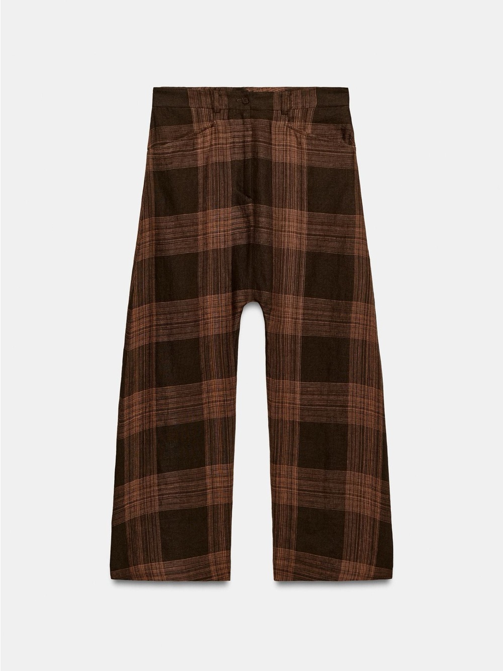 Zara. Collection. NWT. Trouser w/ Wide Leg Cut. Linen. Machine Wash. LG.